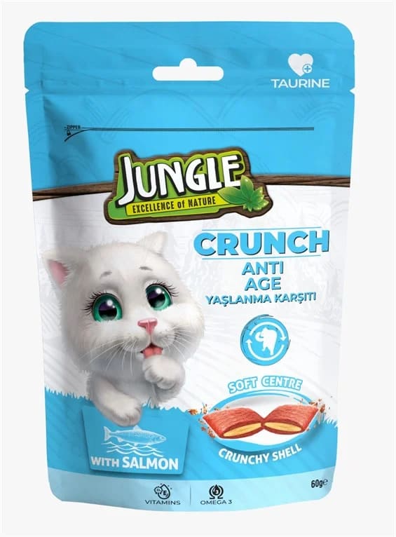 Jungle Crunch Kedi Ödül Yaşlanma Karşıtı 60 Gr.