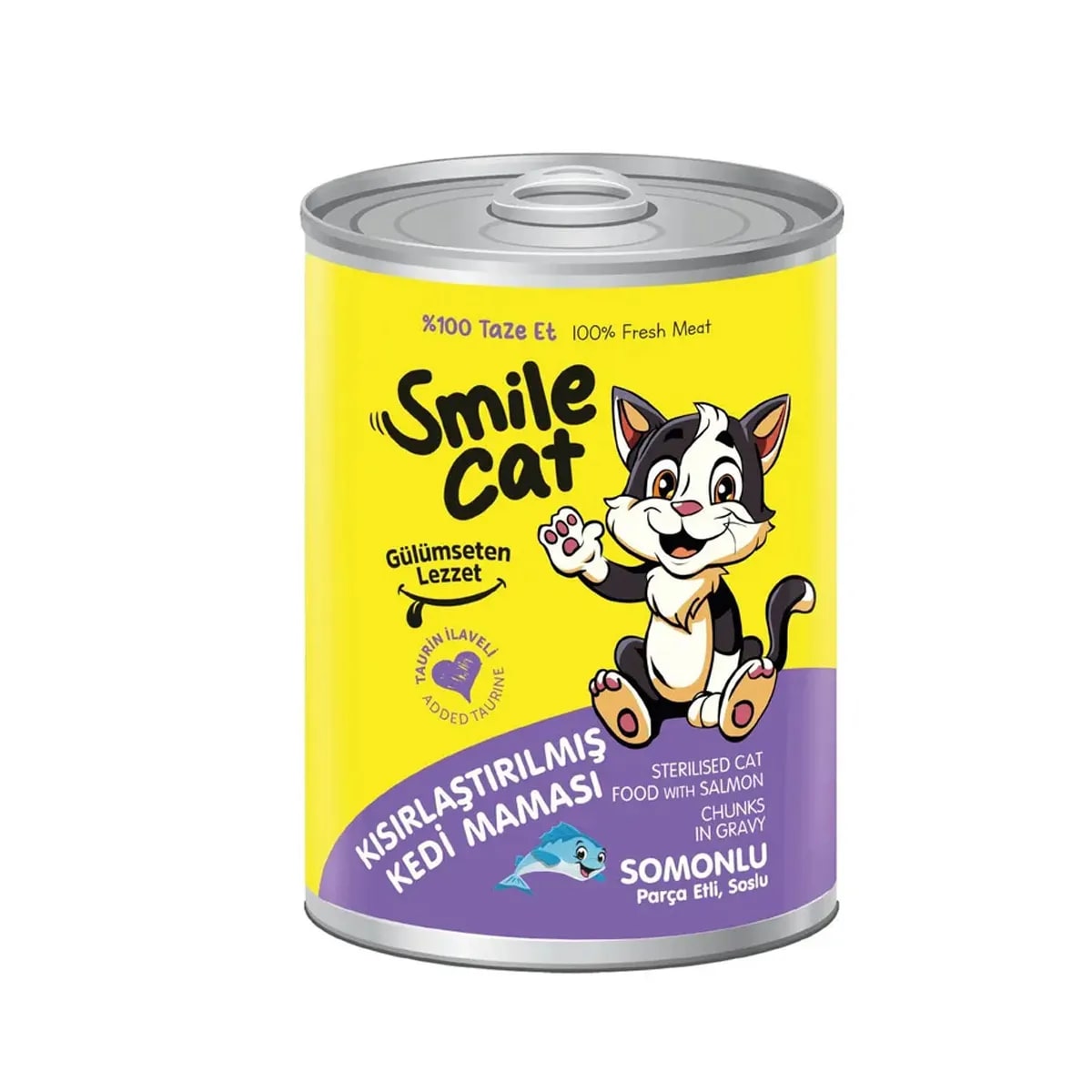 Smile Cat Konserve Kısır Yetişkin Kedi 400 gr Somonlu Mama