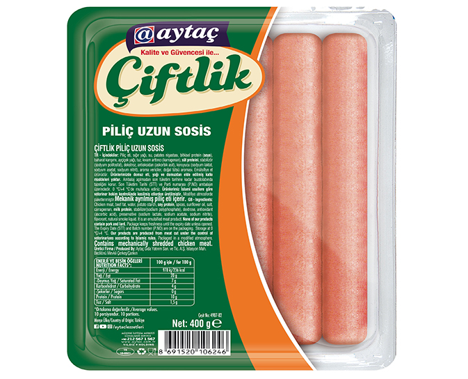 AYTAÇ Farm Chicken Long Sausage 400g