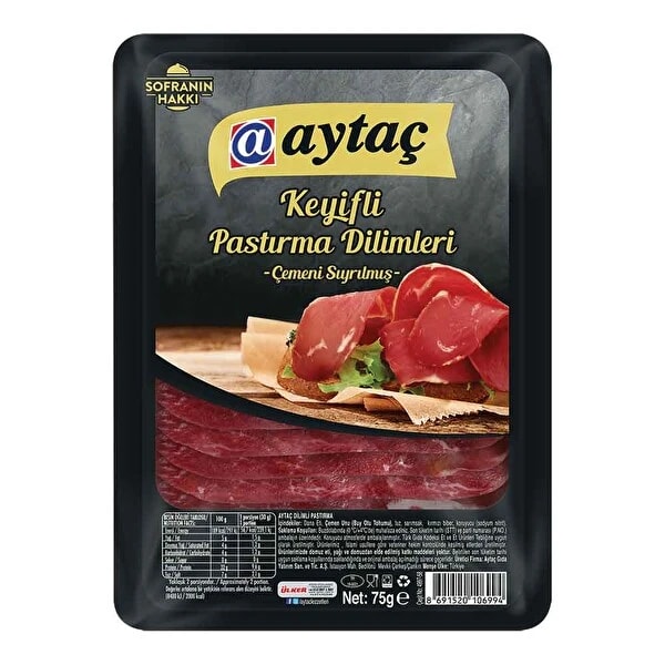 AYTAÇ Delightful Pastırma Slices 75g x 5