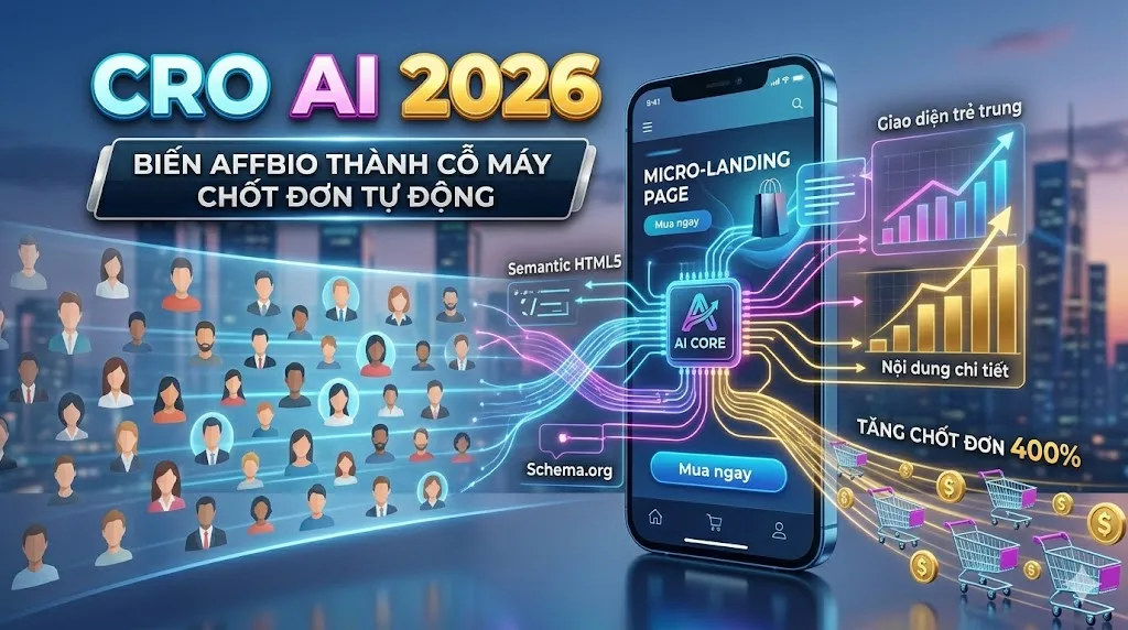CRO AI 2026: Biến AffBio thành cỗ máy chốt đơn tự động với Trí tuệ nhân tạo