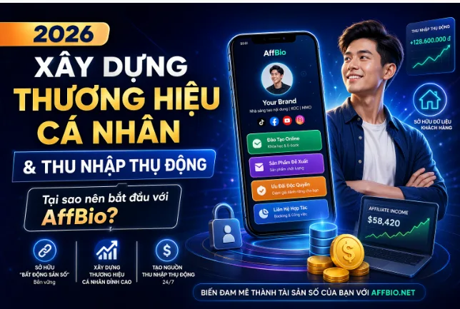 Xây dựng Thương hiệu Cá nhân & Thu nhập thụ động 2026: Tại sao nên bắt đầu với AffBio?