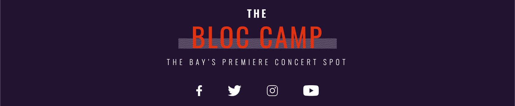 Social-media links fixed under the page logo