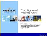 Technology Award - Bruce Jensen - Yokogawa