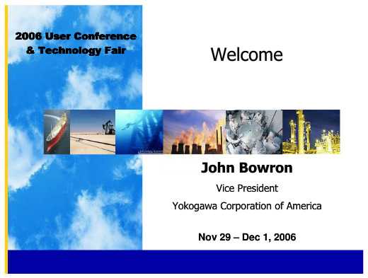 Agenda - John Bowron-Yokogawa