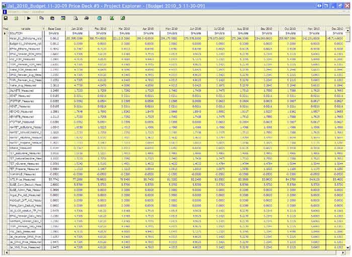 Figure 8 - MultiView Budget Input