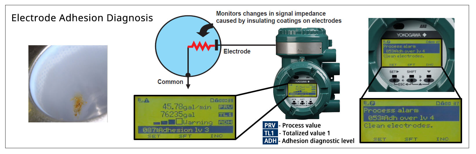 Electrode Adhesion Diagnosis