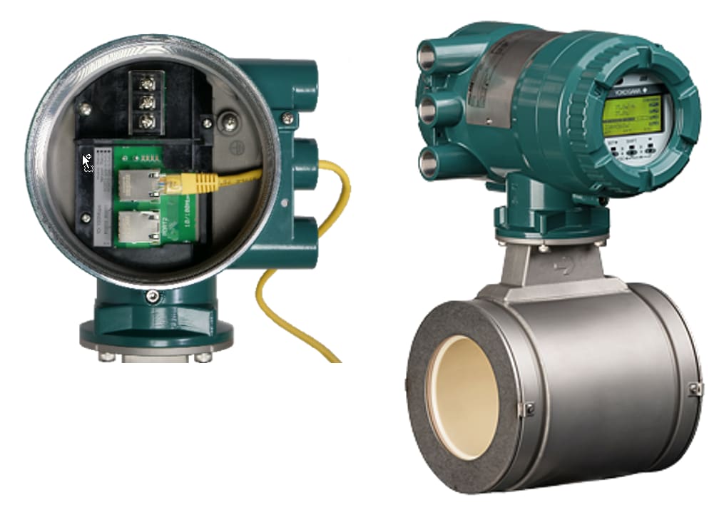 Yokogawa AXG magnetic flowmeter (magmeter) with EtherNet/IP