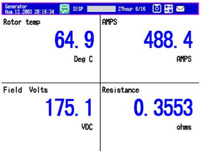 Generator data plate information