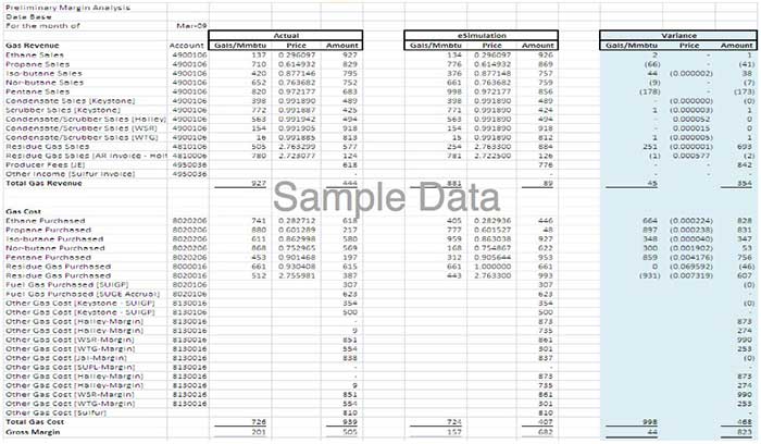 Figure 5 - Margin Variance Analysis