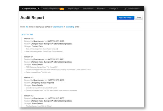 Exaquantum/AMD Audit Report Page