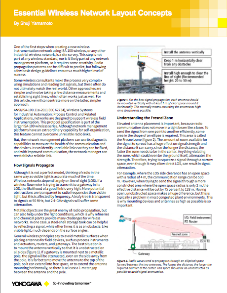 Adopting Wireless for Safety — Yokogawa Digital Solutions