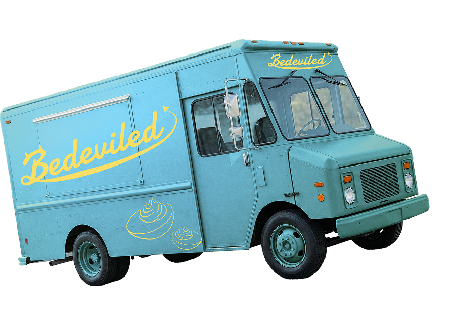 Curbside food truck illustration