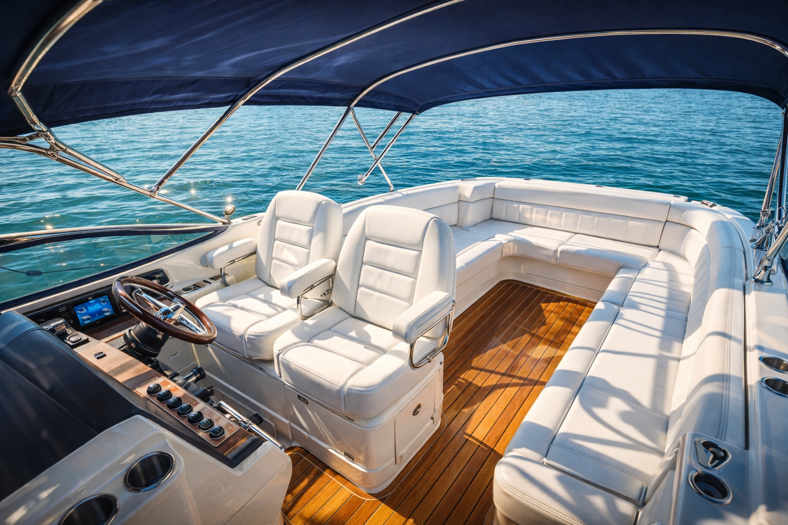 Boat canvas and upholstery cosmetic upgrade