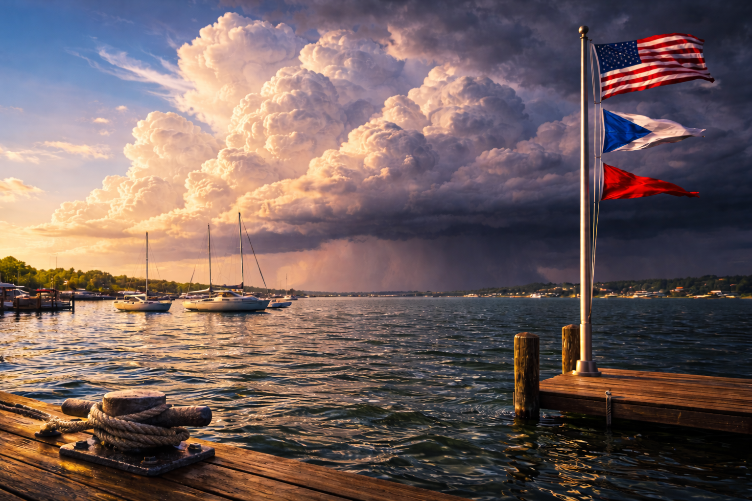 Reading sky and water conditions for safe boating