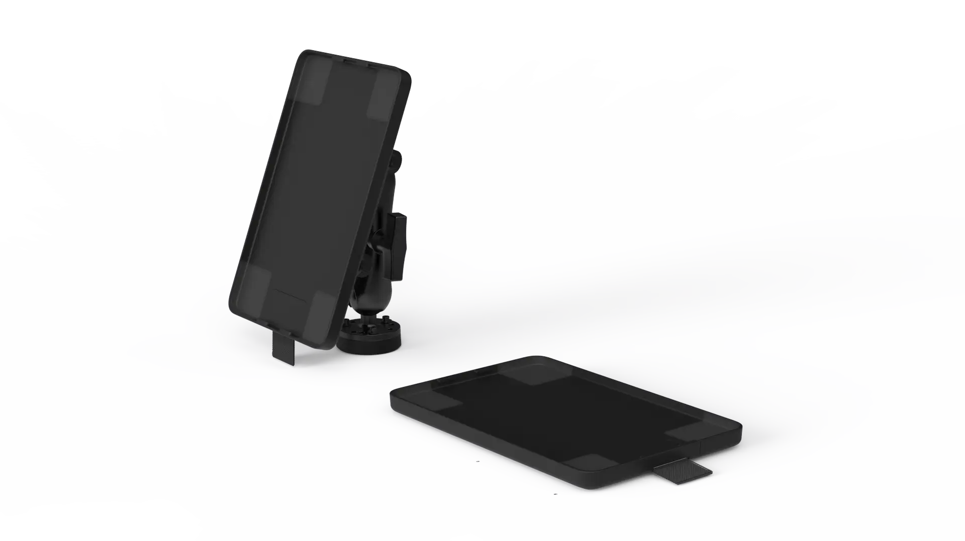 The Orca Display 2 flush mount kit — the wireless charging mount and charger plate shown without the display