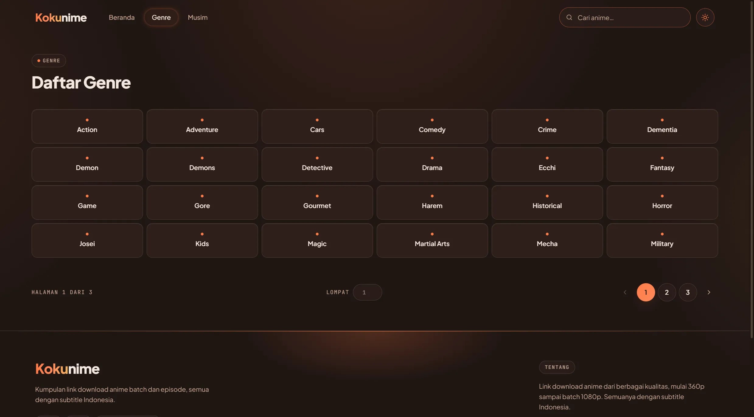 Genres and Seasons Browsing