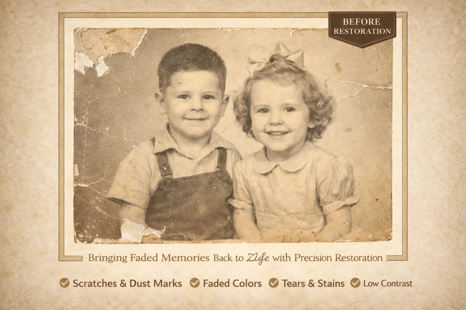 Before: Professional Old Photo Restoration Service