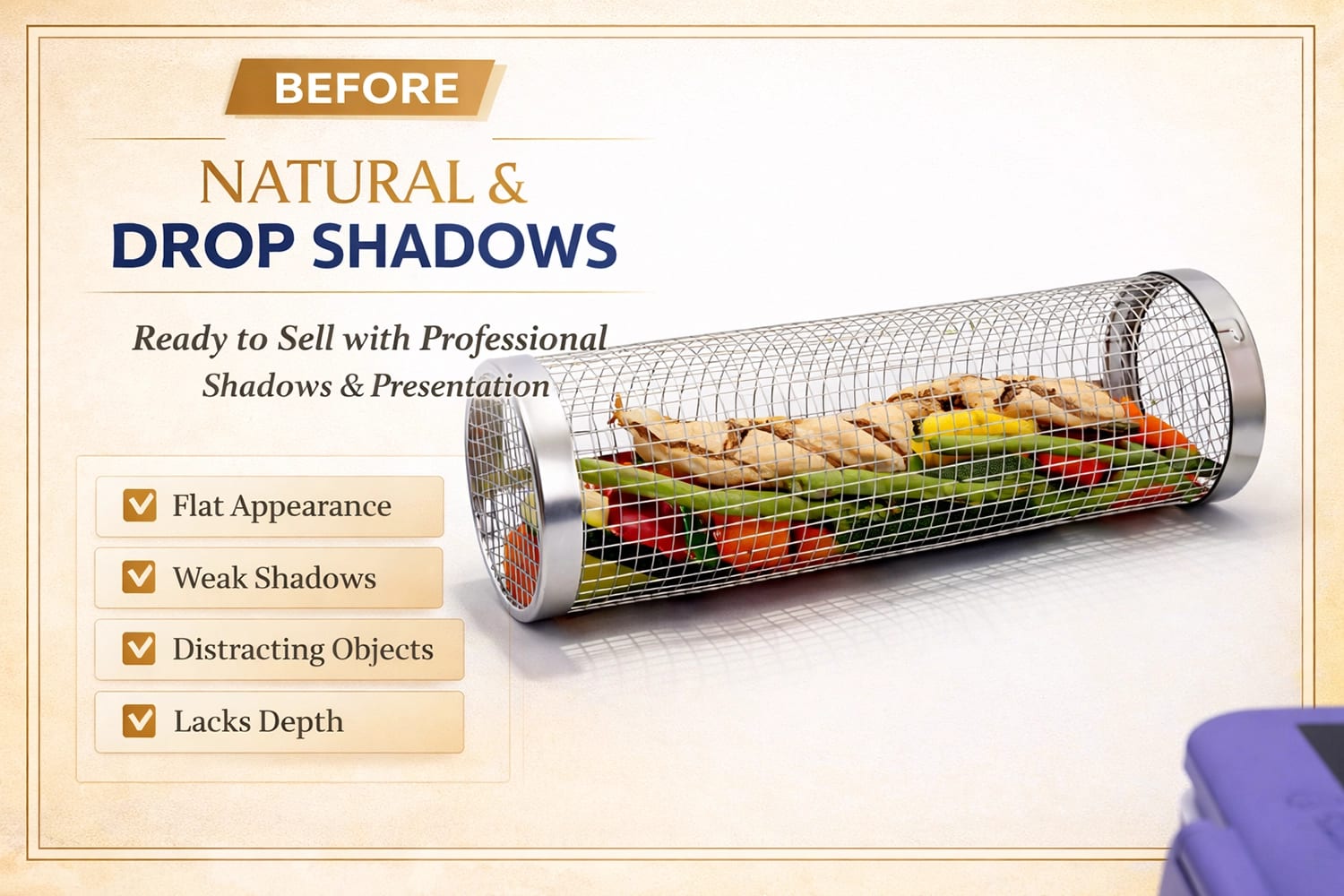 Before: Natural & Drop Shadow Service