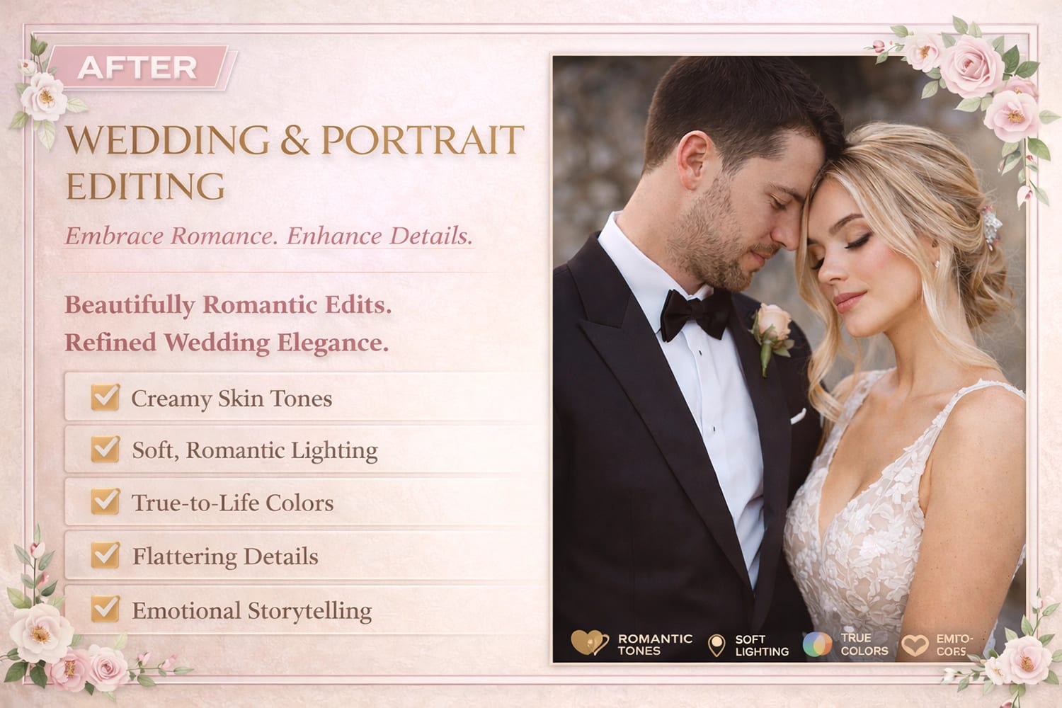 After: Wedding & Portrait Photo Editing