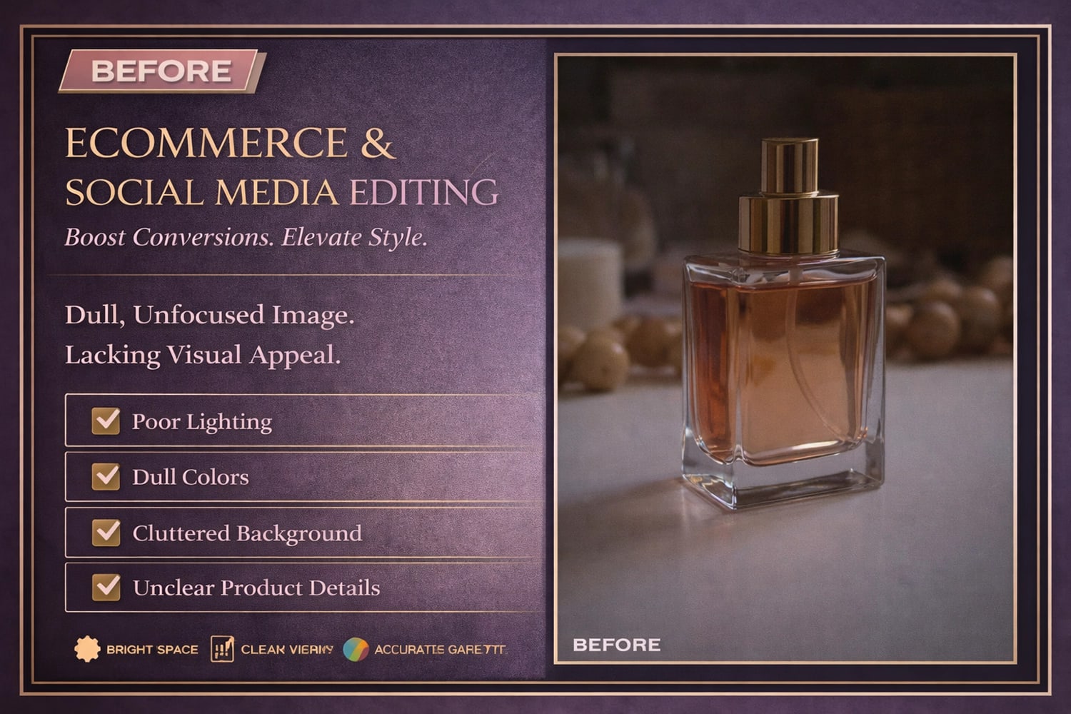 Before: E-Commerce & Social Media Photo Editing