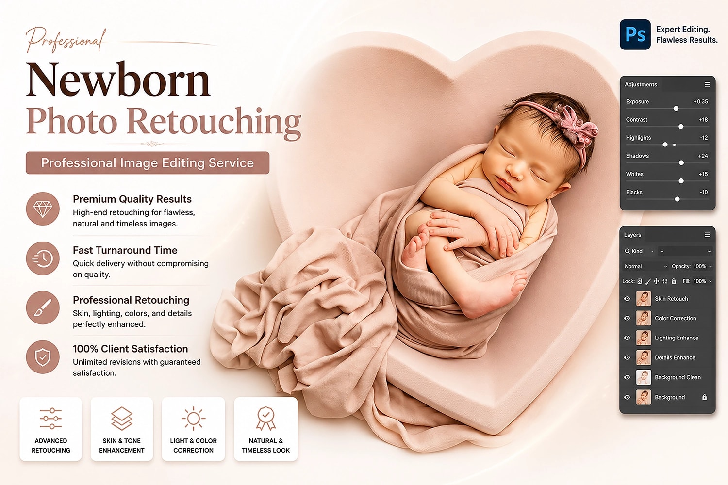 After: Professional Newborn Photo Retouching