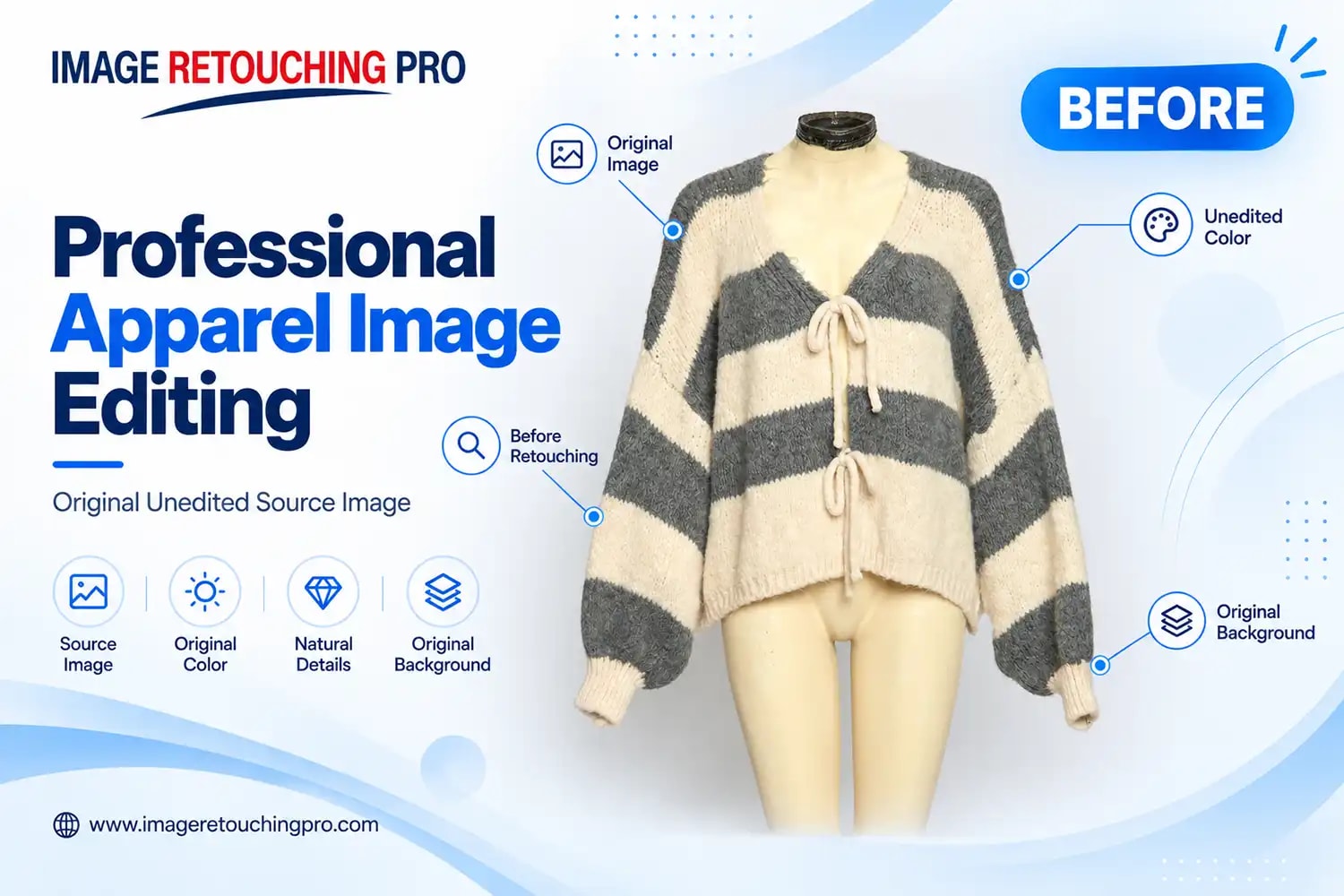 Before: Professional Apparel Image Editing