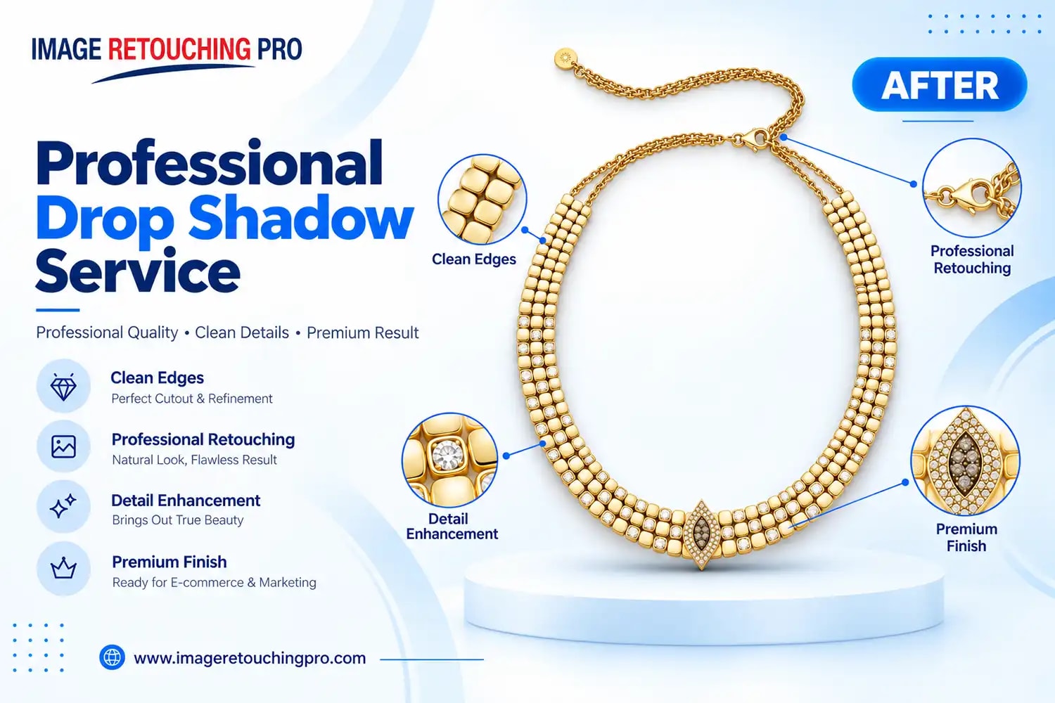After: Professional Drop Shadow Service