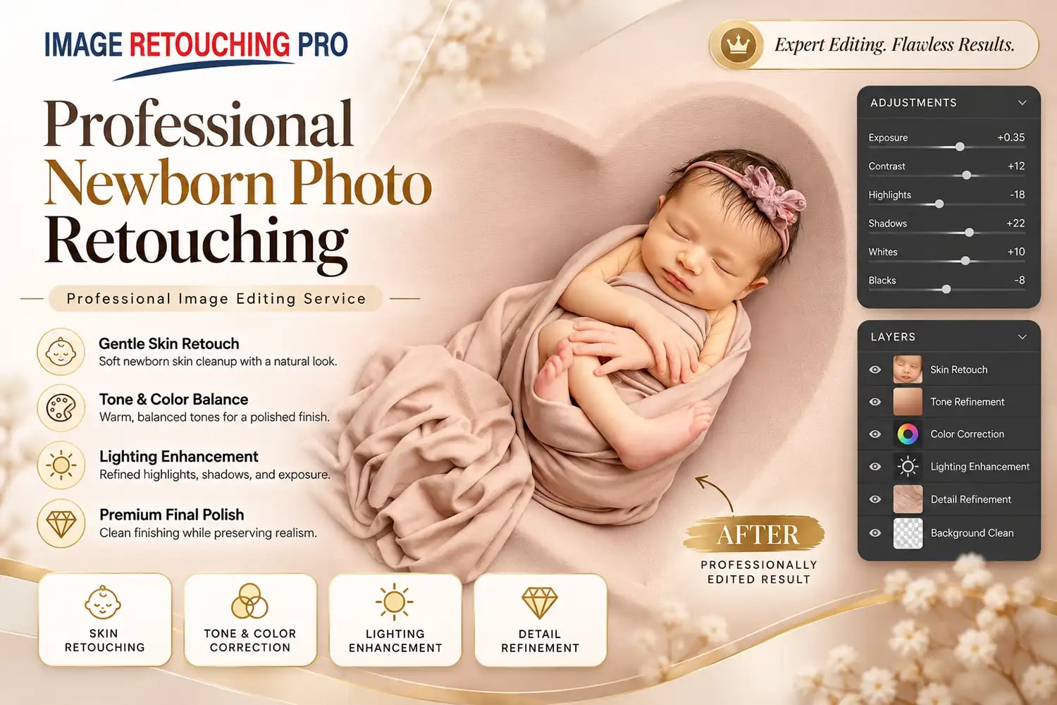 After: Professional Newborn Photo Retouching