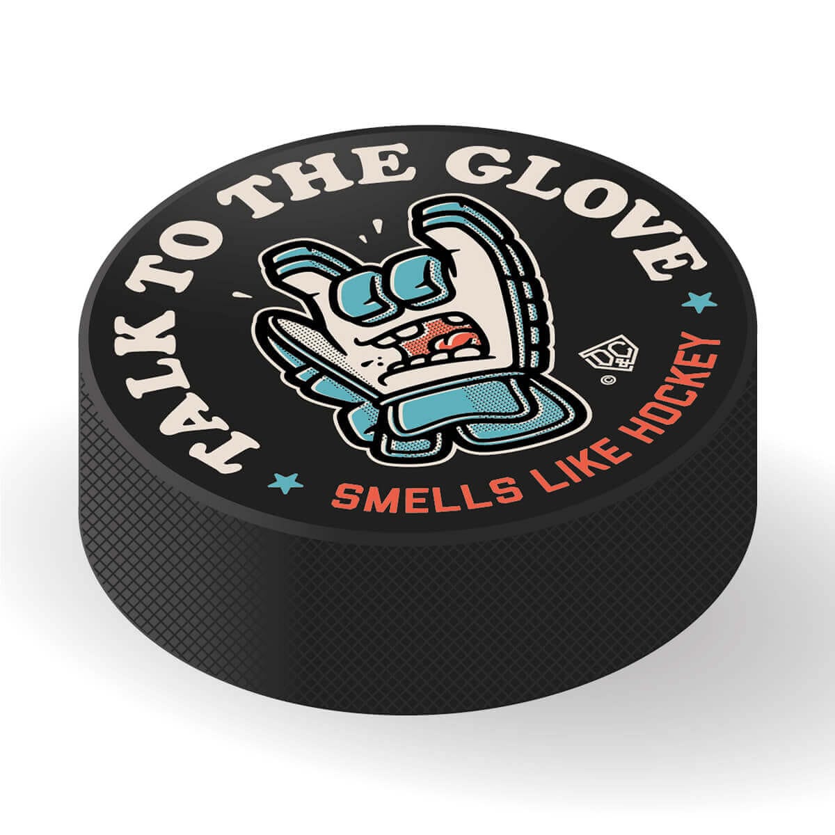 Eishockey-Puck „Talk to the Glove“