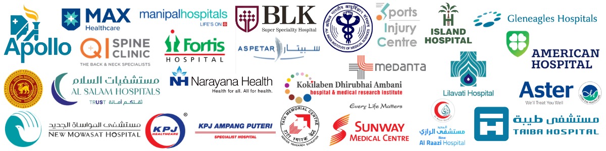 Institutes hospitals and clinics whose professionals learn with Physioneeds Academy