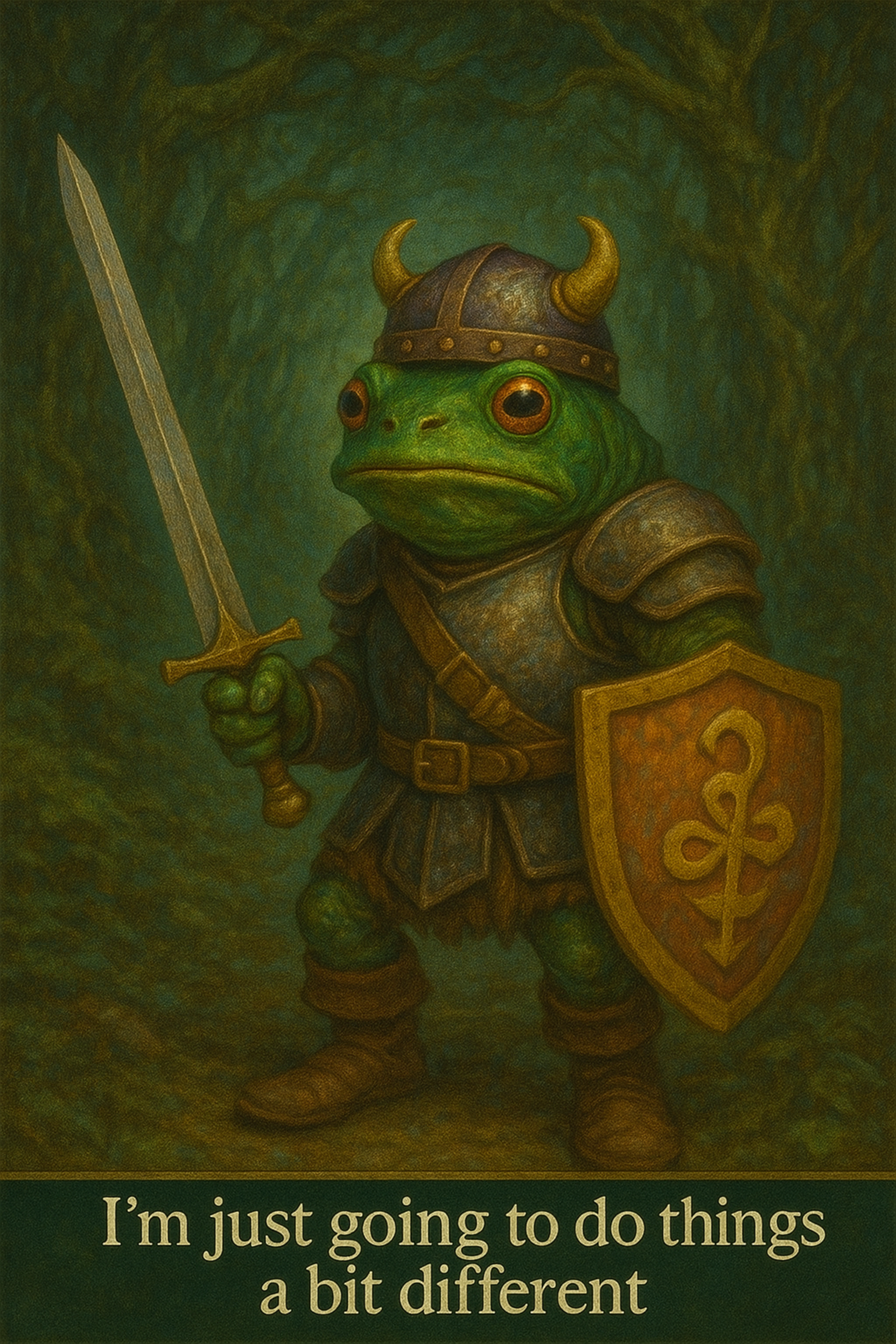 "I'm just going to do things a bit different."