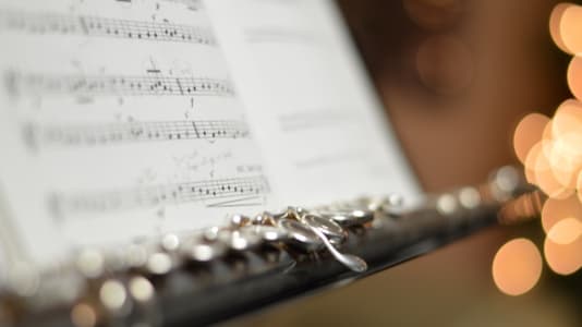 Sheet music on stand