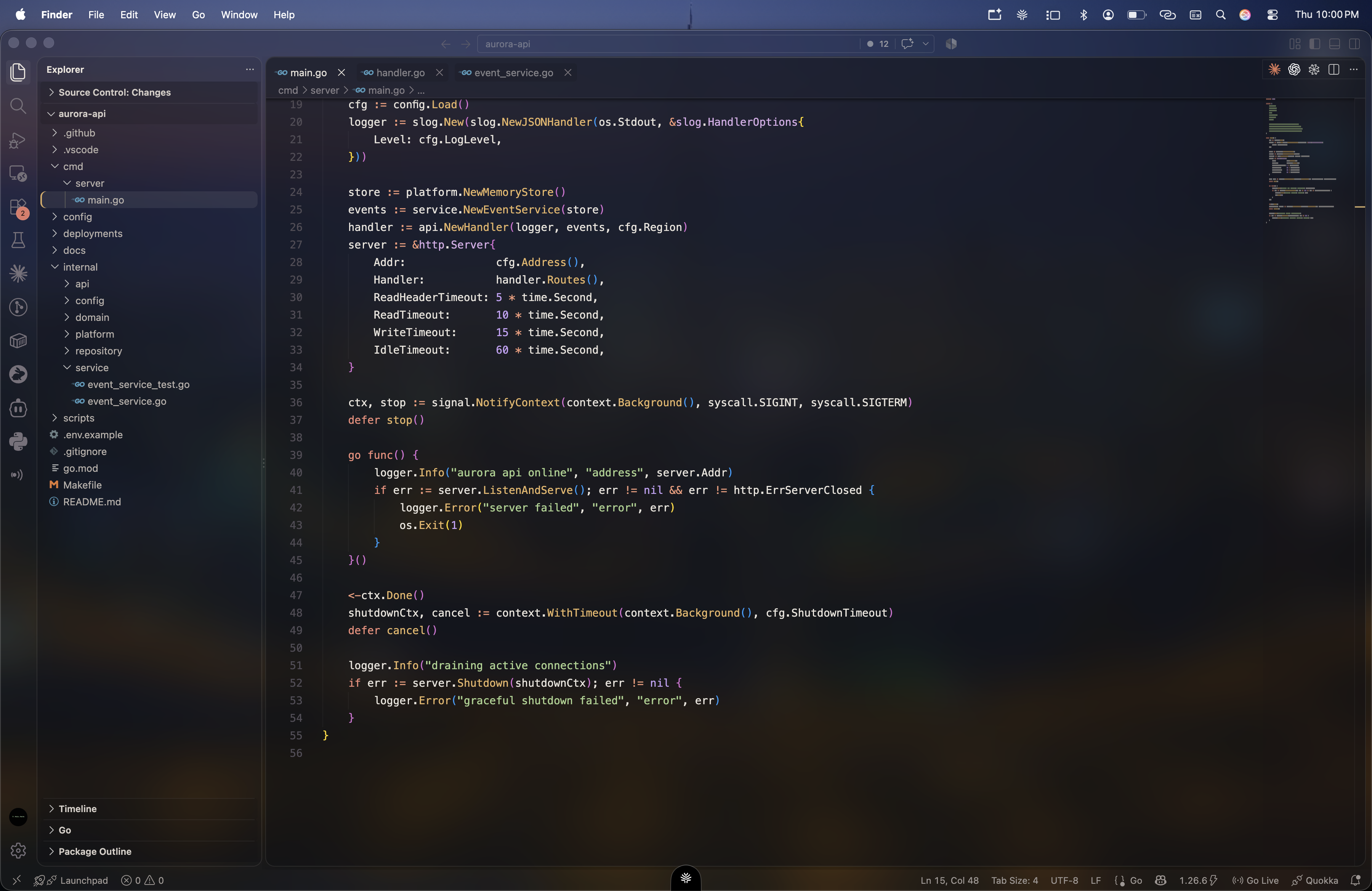 Warm Glass running in macOS Windowed Mode with live vibrancy