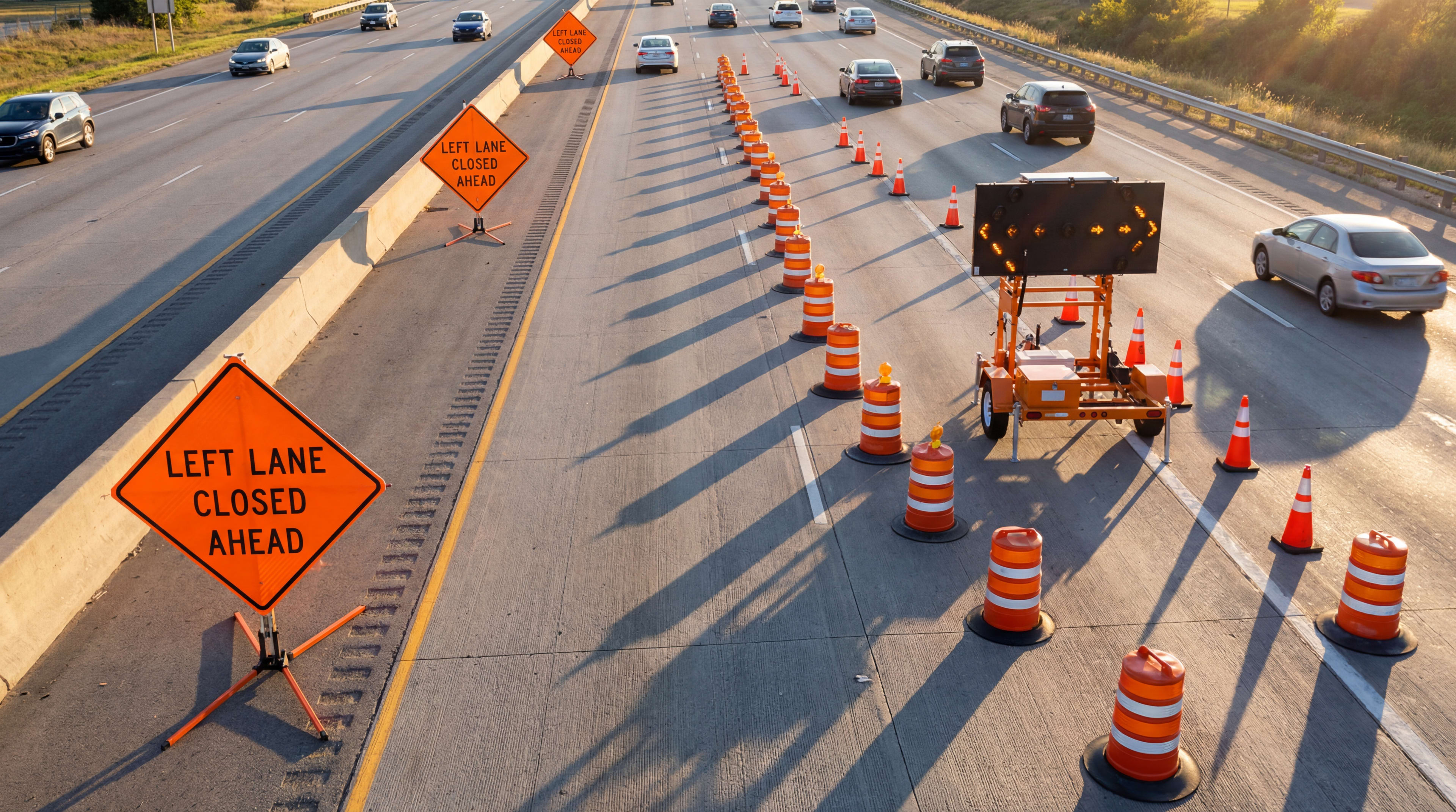 Lane Closure & Detour Signs
