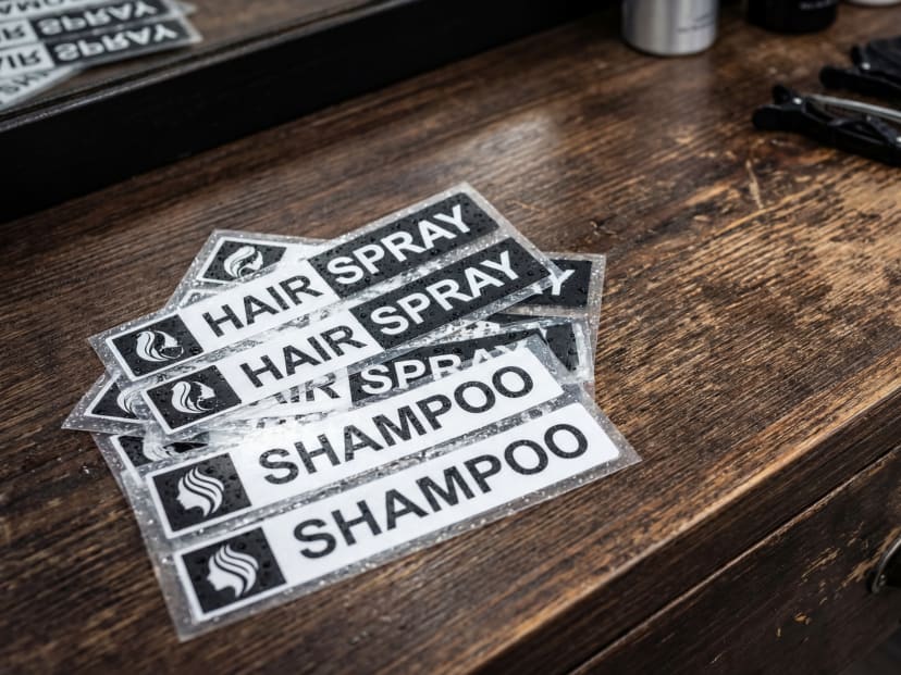 Salon Product Label Stickers Landing Page
