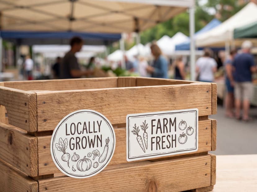 Farmers Market Stickers Landing Page