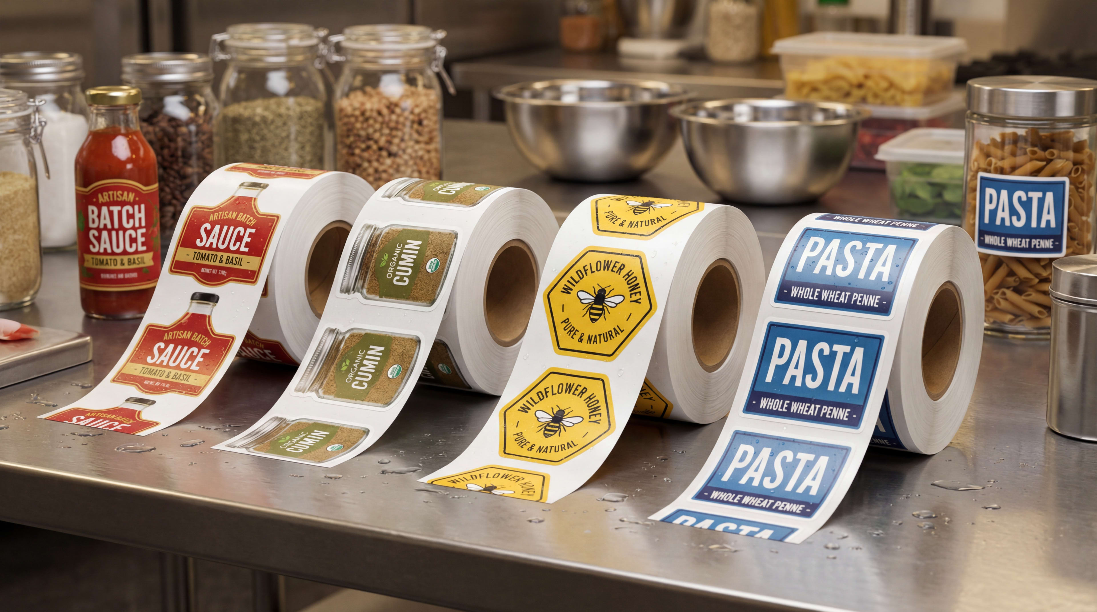 Waterproof Square Roll Labels