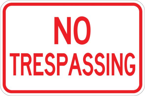 No Trespassing Sign - AR-111