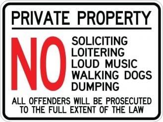 Private Property No Etc - AR-113