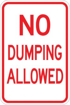 No Dumping Allowed Sign - AR-115