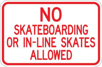 No Skateboarding or Skates - AR-124