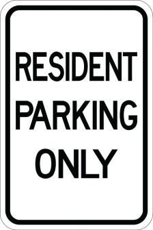 Resident Parking Only - AR-136