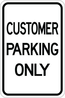 Customer Parking Only - AR-141