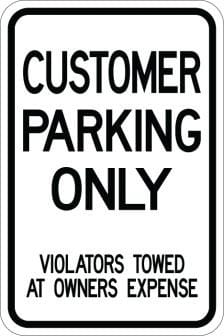 Customer Parking Only Towed - AR-142