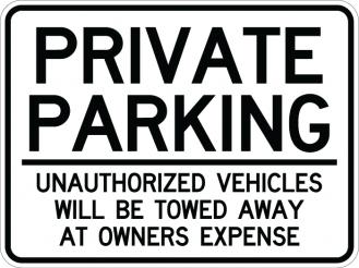 Private Parking Unauthorized - AR-155