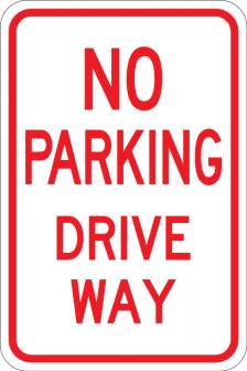 No Parking Drive Way - AR-208