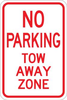 No Parking Tow Away Zone - AR-221