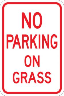 No Parking On Grass - AR-224