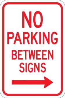 No Parking Between Signs - AR-227